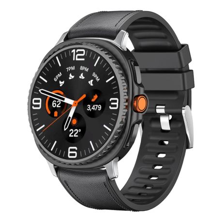 Hybrid Leather Silicone Band compatible with Samsung Galaxy Watch 8/Classic