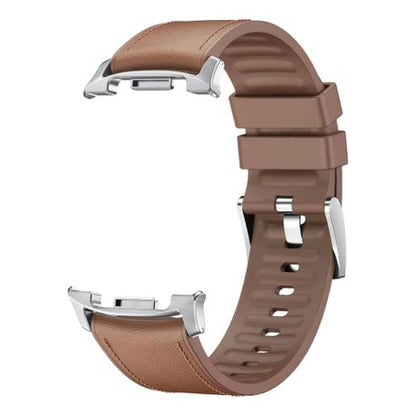 Hybrid Leather Silicone Band compatible with Samsung Galaxy Watch 8/Classic