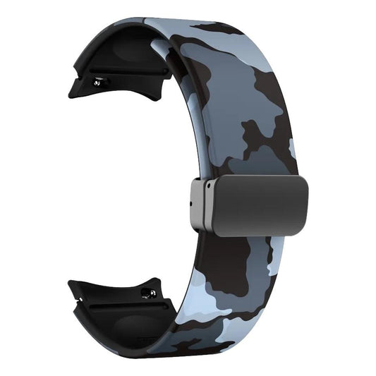 20mm Printed Silicone Band with Magnetic Buckle for Samsung Galaxy Watch 4 / 5 / 6